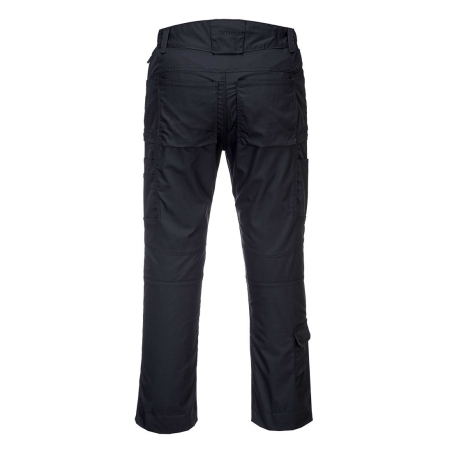 Pantalon de travail ripstop stretch multipoches genouillères Noir – Portwest T802