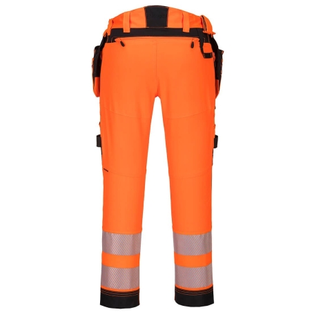 Pantalon haute visibilité DX4 avec poches flottantes démontables Orange/noir – Portwest DX442