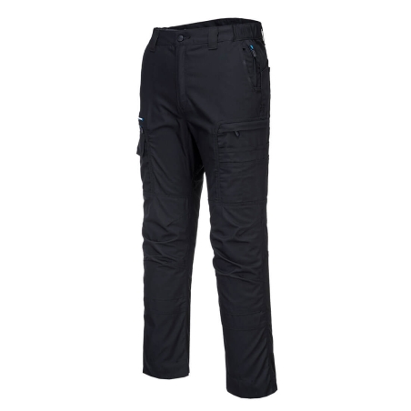 Pantalon de travail ripstop stretch multipoches genouillères Noir – Portwest T802