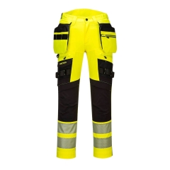 Pantalon haute visibilité DX4 avec poches flottantes démontables Jaune/noir – Portwest DX442