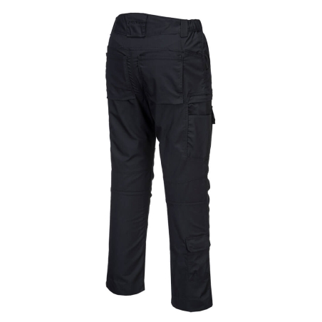 Pantalon de travail ripstop stretch multipoches genouillères Noir – Portwest T802