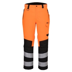 Pantalon d'expédition haute visibilité matelassé duvet imperméable Orange/noir – Portwest EV402