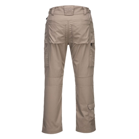 Pantalon de travail ripstop stretch multipoches genouillères Sable – Portwest T802