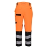 Pantalon d'expédition haute visibilité matelassé duvet imperméable Orange/noir – Portwest EV402