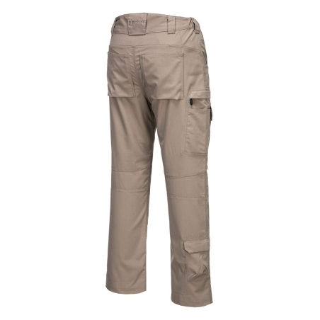 Pantalon de travail ripstop stretch multipoches genouillères Sable – Portwest T802