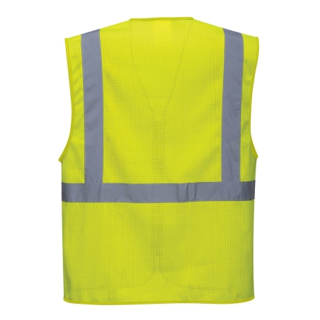 Gilet haute visibilité MeshAir multipoches classe 2 Jaune – Portwest C376