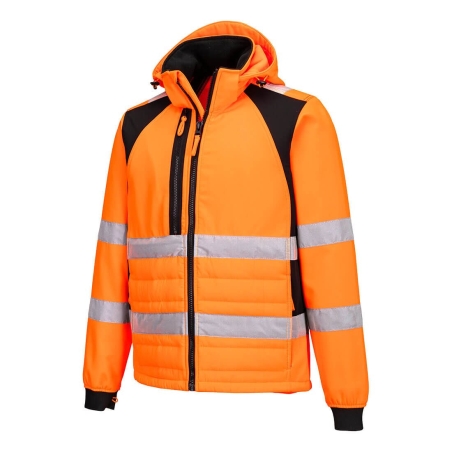 Veste hybrid baffle haute visibilité classe 3 éco-conçue Orange/noir – Portwest CD863