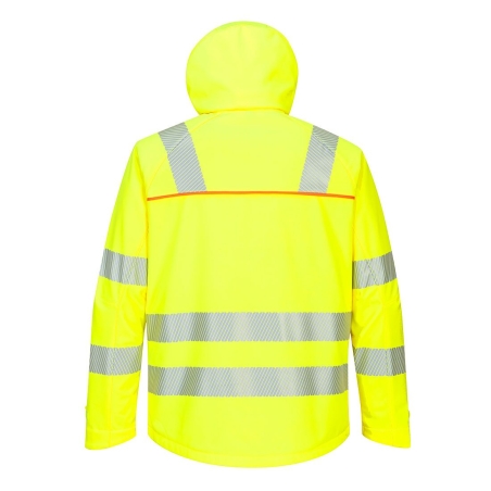Veste softshell haute visibilité classe 3 à capuche Jaune/noir – Portwest DX475