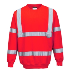Sweatshirt haute visibilité classe 3 Rouge – Portwest B303