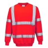 Sweatshirt haute visibilité classe 3 Rouge – Portwest B303
