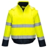 Blouson haute visibilité 2-en-1 doublé polaire classe 3 Jaune/marine – Portwest C464