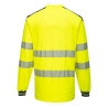T-shirt haute visibilité manches longues coton classe 3 Jaune/marine – Portwest T185