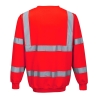 Sweatshirt haute visibilité classe 3 Rouge – Portwest B303