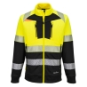 Sweat-shirt zippé haute visibilité classe 1 col montant polaire Jaune/noir – Portwest DX490