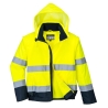 Blouson haute visibilité 2-en-1 doublé polaire classe 3 Jaune/marine – Portwest C464