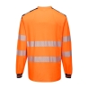 T-shirt haute visibilité manches longues coton classe 3 Orange/marine – Portwest T185