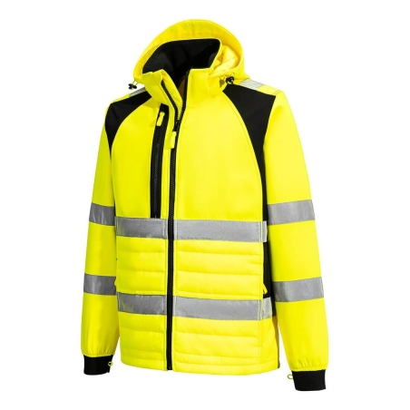 Veste hybrid baffle haute visibilité classe 3 éco-conçue Jaune/noir – Portwest CD863