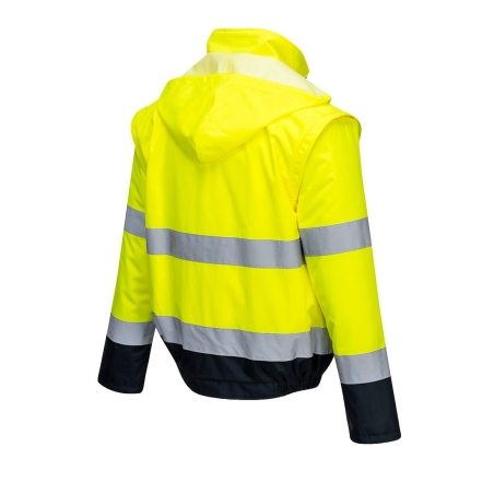 Blouson haute visibilité 2-en-1 doublé polaire classe 3 Jaune/marine – Portwest C464