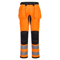 Pantalon holster haute visibilité stretch 4 directions WX2 Orange/noir – Portwest CD889