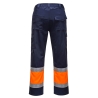 Pantalon combat haute visibilité bicolore classe 1 Orange/marine – Portwest E049