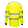 T-shirt haute visibilité manches longues coton classe 3 Jaune/noir – Portwest T185