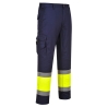 Pantalon combat haute visibilité bicolore classe 1 Jaune/marine – Portwest E049