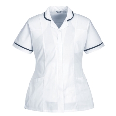 Tunique stretch femme tissu sergé extensible Blanc – Portwest LW17