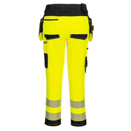 Pantalon haute visibilité DX4 avec poches flottantes amovibles Jaune/noir – Portwest DX454