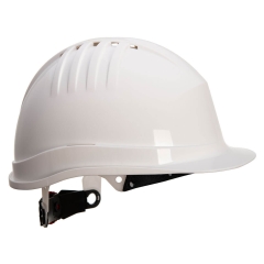 Casque de sécurité industriel ventilé à roue à cliquet Blanc – Portwest PS62