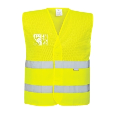 Gilet haute visibilité semi-maille respirant avec porte badge Jaune – Portwest C494