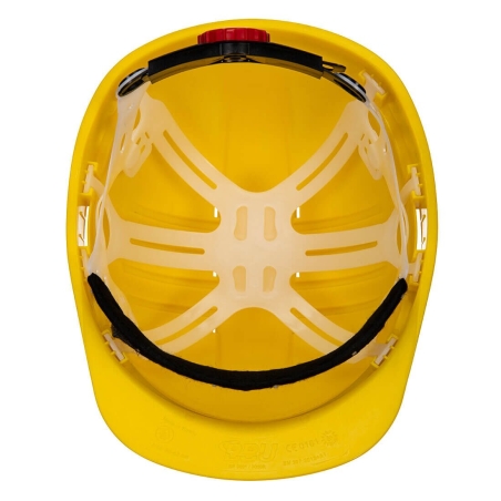 Casque de sécurité industriel ventilé à roue à cliquet Jaune – Portwest PS62