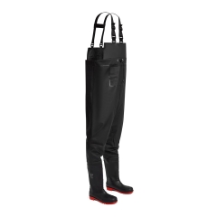 Cuissardes waders de sécurité S5 PVC/nitrile semelle anti-perforation Noir – Portwest FW74