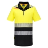 Polo haute visibilité zippé coupe active classe 1 Jaune/noir – Portwest DX435