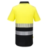 Polo haute visibilité zippé coupe active classe 1 Jaune/noir – Portwest DX435