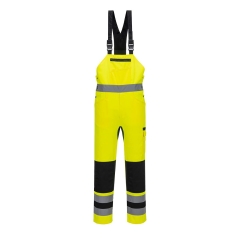 Cotte à bretelles haute visibilité éco-conçue WX2 Jaune/noir – Portwest CD852