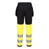 Pantalon femme haute visibilité stretch éco-conçu WX2 Jaune/noir – Portwest CD847