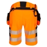 Bermuda holster haute visibilité stretch 4X poches flottantes Orange/noir – Portwest DX446