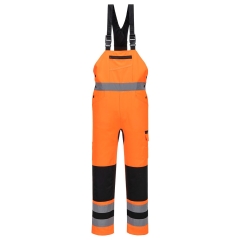 Cotte à bretelles haute visibilité éco-conçue WX2 Orange/noir – Portwest CD852