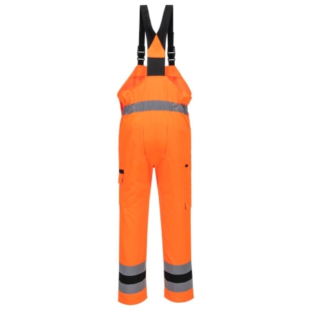 Cotte à bretelles haute visibilité éco-conçue WX2 Orange/noir – Portwest CD852