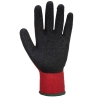 Gant enduit latex résistant abrasion et perforation Rouge/noir – Portwest A100