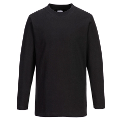T-shirt manches longues 100% coton de travail Noir – Portwest B196