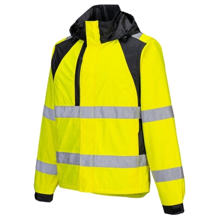 Veste de pluie haute visibilité bicolore classe 2/3 Jaune/noir – Portwest CD860
