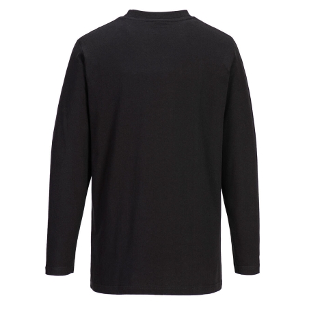 T-shirt manches longues 100% coton de travail Noir – Portwest B196