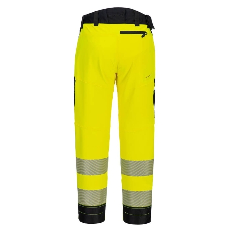 Pantalon de travail stretch haute visibilité DX4 Jaune/noir – Portwest DX453