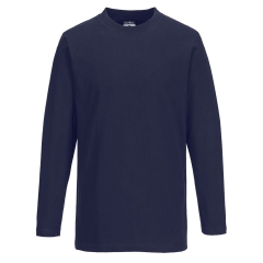 T-shirt manches longues 100% coton de travail Marine – Portwest B196NAR