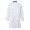 Blouse de travail légère col boutonné Blanc/bleu royal – Portwest 2210