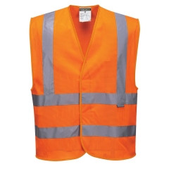 Gilet haute visibilité maille aérée classe 2 Orange – Portwest C370