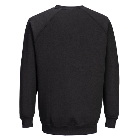 Sweatshirt de travail col rond manche raglan Noir – Portwest B300