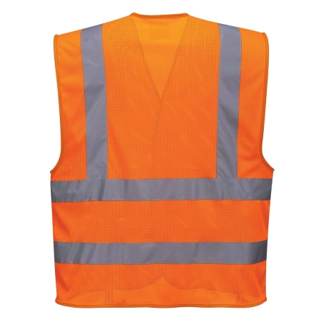 Gilet haute visibilité maille aérée classe 2 Orange – Portwest C370
