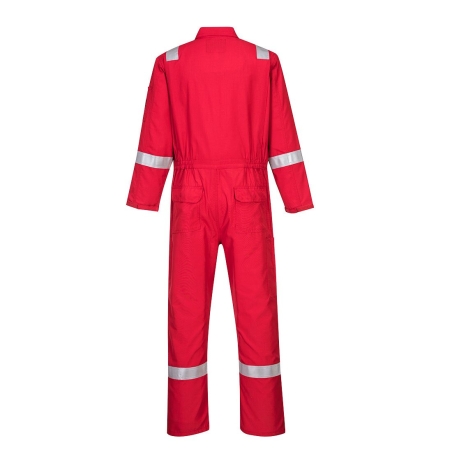 Combinaison ignifugée antistatique arc électrique Araflame Silver Rouge – Portwest AF73